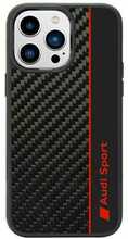 Audi Carbon Fiber Stripe ümbris, Apple iPhone 14 Pro, must