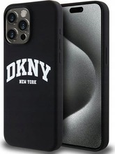 Telefoniümbris DKNY Liquid Silicone White Printed Logo MagSafe DKHMP15XSNYACH, Apple iPhone 15 Pro Max, must