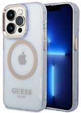 Telefoniümbris Guess GUHMP14LHTCMU Gold Outline Translucent MagSafe, Apple iPhone 14 Pro, lilla