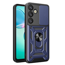 Telefoniümbris Hurtel Hybrid Armor Camshield, Samsung Galaxy S25 Plus, sinine