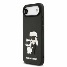 Karl Lagerfeld 3D kummist Karl and Choupette ümbris, Apple iPhone Air, must
