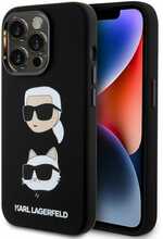 Karl Lagerfeld Silicone Karl&Choupette Head ümbris KLHCP15LSDHKCNK, Apple iPhone 15 Pro, must