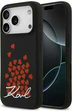 Karl Lagerfeld silikoonümbris Heart Sign Logo MagSafe, Apple iPhone 17 Pro, must