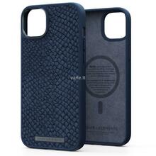 Telefoniümbris Njord byElements Salmon Leather MagSafe, Apple iPhone 14 Plus, sinine