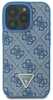 Telefoniümbris Guess Leather Metal Logo Strass Crossbody, Apple iPhone 16, sinine