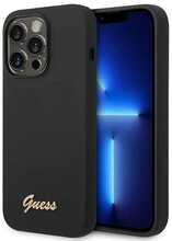 Telefoniümbris Guess GUHCP14XSLSMK Silicone Vintage, Apple iPhone 14 Pro Max, must