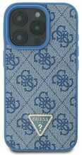 Telefoniümbris Guess Leather Metal Logo Strass Crossbody, Apple iPhone 16, sinine