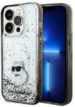 Telefoniümbris Karl Lagerfeld Liquid Glitter Choupette KLHCP14LLKCNSK, Apple iPhone 14 Pro, läbipaistev