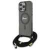 Telefoniümbris Guess GUHMP16XHCTSGNSK Crossbody Cord Script MagSafe, Apple iPhone 16 Pro Max, must