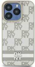Telefoniümbris DKNY PU Leather Checkered Pattern and Stripe, Apple iPhone 15 Pro Max, pruunikaskollane