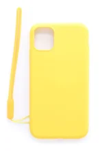 Evelatus Soft Touch Silicone ümbris rihmaga, Apple iPhone 11, kollane