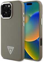 Telefoniümbris Guess PU Grained Triangle Logo, Apple iPhone 16 Pro Max, pruun