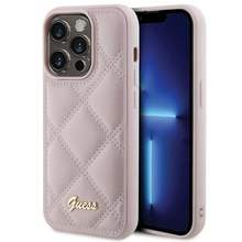 Telefoniümbris Guess Quilted Metal Logo GUHCP15LPSQSQSP, Apple iPhone 15 Pro, roosa