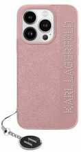 Telefoniümbris Karl Lagerfeld Saffiano Rhinestones & Charm KLHCP15LPSAKDGCP, Apple iPhone 15 Pro, roosa