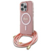 Telefoniümbris Guess GUHMP16XHCTSGNSP Crossbody Cord Script MagSafe, Apple iPhone 16 Pro Max, roosa