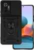 TOPT Slide Camera Armor ümbris, Xiaomi Redmi Note 10 Pro/Note 10 Pro Max, must