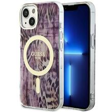 Telefoniümbris Guess Leopard MagSafe GUHMP14SHLEOPWP, Apple iPhone 14, roosa