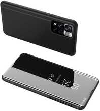 Telefoniümbris Hurtel Clear View, Xiaomi Redmi Note 11S/Note 11, must