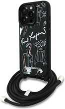 Telefoniümbris Karl Lagerfeld Crossbody Case KLHCP16XPGGRMPCK, Apple iPhone 16 Pro Max, must