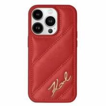 Telefoniümbris Karl Lagerfeld Diagonal Quilted Script KLHCP15LPQDSMGR, Apple iPhone 15 Pro, punane