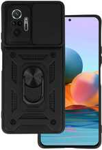 TOPT Slide Camera Armor ümbris, Xiaomi Redmi Note 10 Pro/Note 10 Pro Max, must
