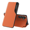 Telefoniümbris Hurtel Eco Leather View Case elegant, Samsung Galaxy A36, oranž
