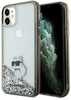 Karl Lagerfeld Liquid Glitter Choupette KLHCN61LKCNSK ümbris, Apple iPhone 11/XR, läbipaistev
