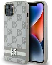 Telefoniümbris DKNY PU Leather Checkered Pattern and Stripe, Apple iPhone 14, pruunikaskollane