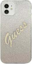 Telefoniümbris Guess GUHCP12SPCUGLSGO Glitter Gradient Script, Apple iPhone 12 mini, kuldne