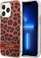 Telefoniümbris Guess GUHCP13LHSLEOR Leopard, Apple iPhone 13 Pro/13, punane
