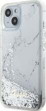 Telefoniümbris Guess Liquid Glitter Marble GUHCP14SLCSGSGH, Apple iPhone 14, valge/hõbe