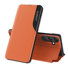 Telefoniümbris Hurtel Eco Leather View Case elegant, Samsung Galaxy A36, oranž
