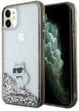 Karl Lagerfeld Liquid Glitter Choupette KLHCN61LKCNSK ümbris, Apple iPhone 11/XR, läbipaistev