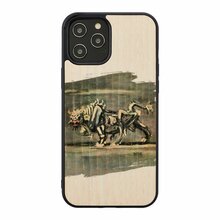 MAN&WOOD ümbris, Apple iPhone 12/12 Pro, white bull