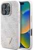Telefoniümbris Guess Leather 4G Triangle Strass MagSafe, Apple iPhone 16 Pro Max, roosa