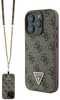 Telefoniümbris Guess Leather Metal Logo Strass Crossbody GUHCP16XP4TDSCPW, Apple iPhone 16 Pro Max, pruun