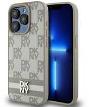 Telefoniümbris DKNY PU Leather Checkered Pattern and Stripe, Apple iPhone 13 Pro, pruunikaskollane