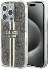 Telefoniümbris Guess IML 4G Gold Stripe GUHCP15LH4PSEGW, iPhone 15 Pro, pruun