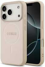 Telefoniümbris Guess Saffiano Classic Logo MagSafe, Apple iPhone 17 Pro, roosa