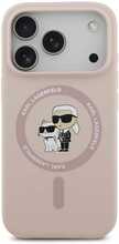 Karl Lagerfeld Liquid Silicone Karl and Choupette MagSafe ümbris, Apple iPhone 17 Pro, roosa