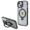 Telefoniümbris Ferrari Ring Stand 2023 Collection FEHMP15SUSCAH, Apple iPhone 15 6.1, läbipaistev