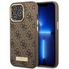 Telefoniümbris Guess GUHMP14LU4GPRW 4G Logo Plate MagSafe, Apple iPhone 14 Pro, pruun