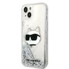 Telefoniümbris Karl Lagerfeld Glitter Choupette Head KLHCP14LLNCHCS, Apple iPhone 14 Pro, hõbedane