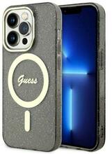 Telefoniümbris Guess Glitter Gold MagSafe GUHMP14LHCMCGK, Apple iPhone 14 Pro, must