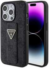 Telefoniümbris Guess Grip Stand 4G Triangle Strass GUHCP15LPGS4TDK, Apple iPhone 15 Pro, must