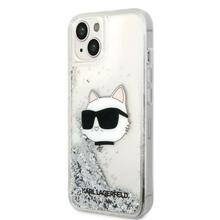 Telefoniümbris Karl Lagerfeld Glitter Choupette Head KLHCP14LLNCHCS, Apple iPhone 14 Pro, hõbedane