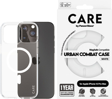 Telefoniümbris PanzerGlass CARE by PanzerGlass Urban Combat Case MagSafe, iPhone 15 Pro Max, valge