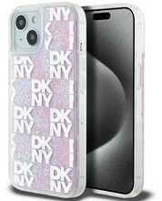 DKNY Liquid Glitter Multilogo DKHCP15SLCPEPP ümbris, Apple iPhone 13/14/15, roosa
