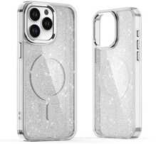Glitter ümbris MagSafe'iga, Hurtel, Samsung Galaxy A26 5G, valge
