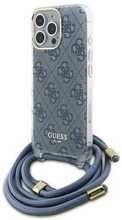 Telefoniümbris Guess GUHCP16XHC4SEB Crossbody Cord 4G Print, Apple iPhone 16 Pro Max, sinine